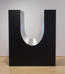 Cosmic Seed, ronald blade, black minimalist monolith sculpture