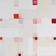 roberto caracciolo red pink square abstract painting