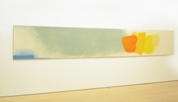 Friedel Dzubas mint orange yellow long painting
